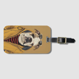 Engelse bulldog bagagelabel