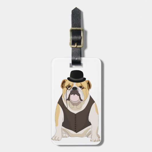 Engelse Bulldog Bagagelabel (Voorkant verticaal)