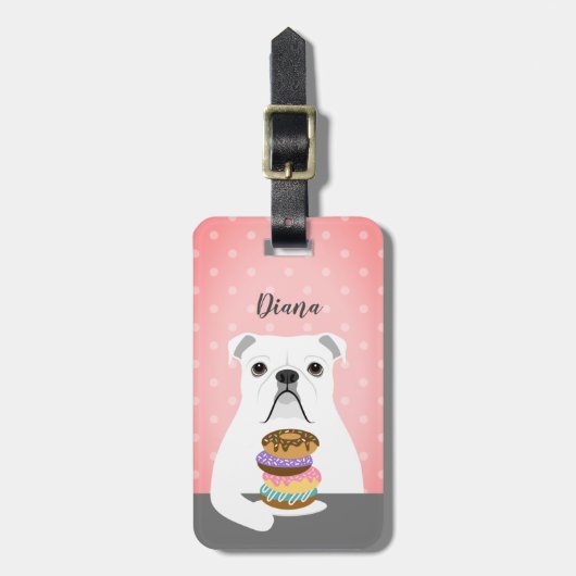 Engelse Bulldog Bagagelabels (Voorkant verticaal)