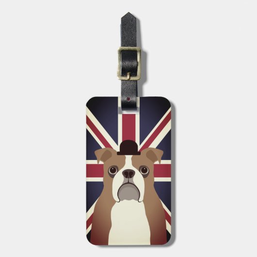 Engelse Bulldog Bagagelabels (Voorkant verticaal)