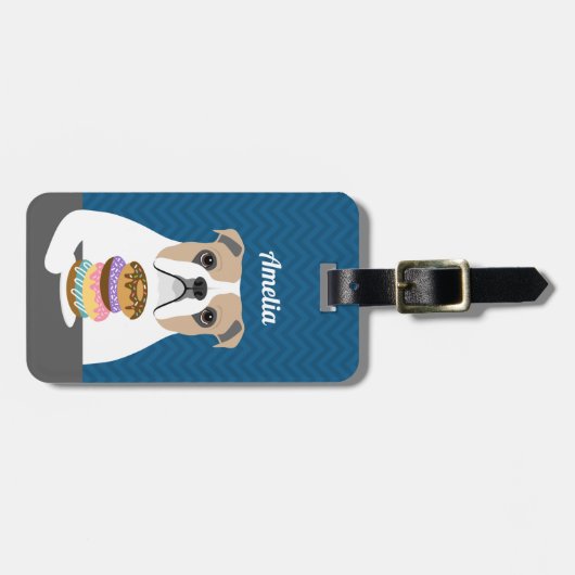 Engelse Bulldog Bagagelabels (Voorkant horizontaal)