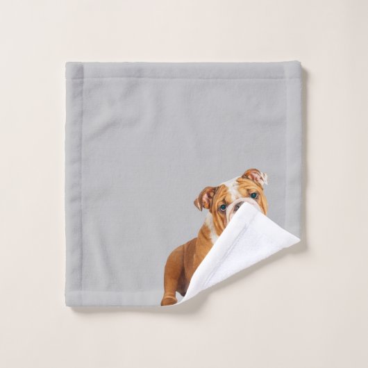 Engelse Bulldog Bathroom Bad Handdoek (Wasdoekje)