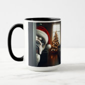 Engelse Bulldog Bearing Treat Christmas Coffee Mok (Links)