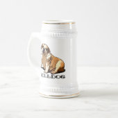 Engelse Bulldog Beer stein Bierpul (Voorkant links)
