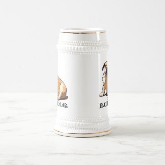 Engelse Bulldog Beer stein Bierpul (Center)