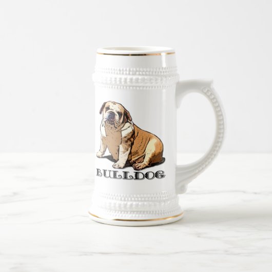 Engelse Bulldog Beer stein Bierpul (Rechts)