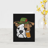 Engelse Bulldog Beierse Hond Mannen Vrouwen  Kaart (Gele Bloem)