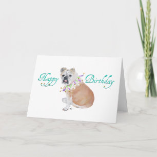 Engelse Bulldog Birthday Kaart