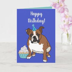Engelse Bulldog Birthday Kaart