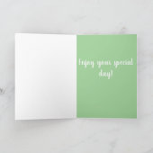 Engelse Bulldog Birthday Kaart (Binnen)