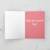 Engelse Bulldog Birthday Kaart (Binnen)