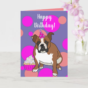  Engelse Bulldog Birthday Kaart