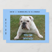 Engelse Bulldog Birthday-uitnodigingen Kaart (Voorkant / Achterkant)