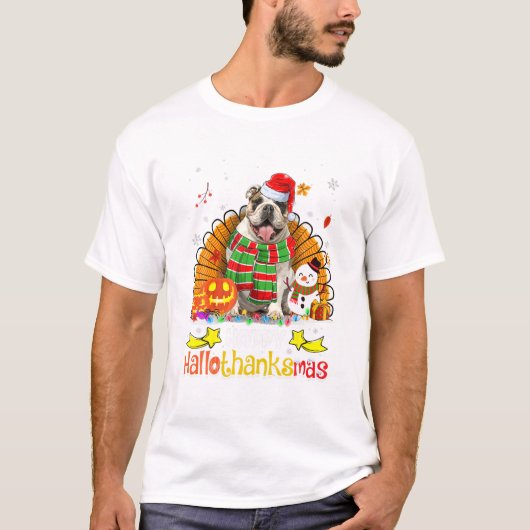 Engelse Bulldog blij T-shirt (Voorkant)