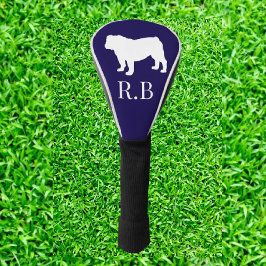 Engelse Bulldog Blue Navy Golfheadcover