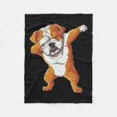Engelse Bulldog Boys Dab Dance Puppy Lover Fleece Deken (Voorkant)