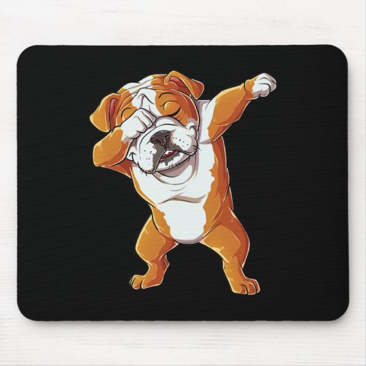 Engelse Bulldog Boys Dab Dance Puppy Lover Muismat (Voorkant)