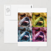 Engelse bulldog briefkaart (Voorkant / Achterkant)