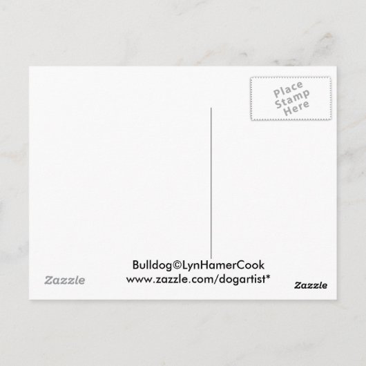 Engelse Bulldog Briefkaarten (Achterkant)