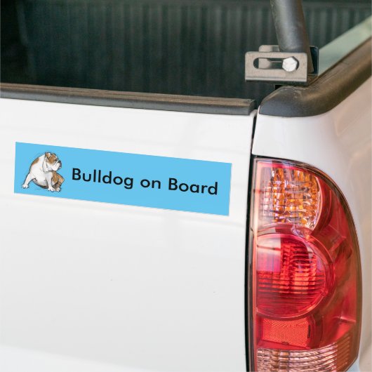 Engelse Bulldog Bumpersticker (Op Truck)