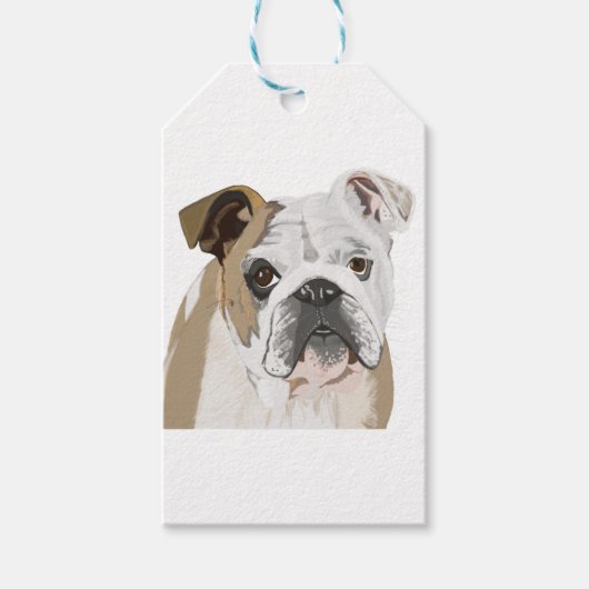 Engelse Bulldog Cadeaulabel (Voorkant)