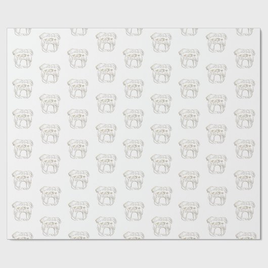 Engelse Bulldog Cadeaupapier (Vlak)