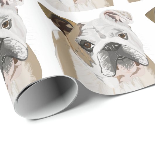 Engelse Bulldog Cadeaupapier (Rol Hoek)