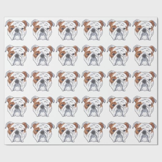 Engelse Bulldog Cadeaupapier (Vlak)