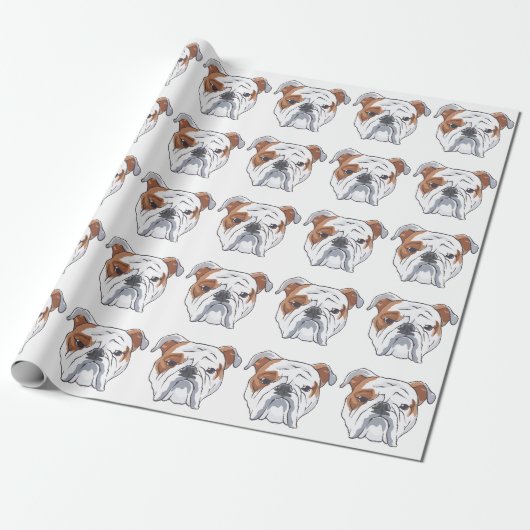 Engelse Bulldog Cadeaupapier (Uitgerold)