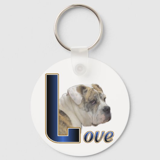 Engelse Bulldog Cadeaus Sleutelhanger (Voorkant)