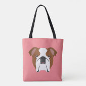 Engelse Bulldog Canvas tas (Achterkant)