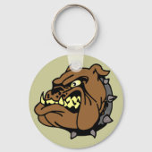 Engelse Bulldog Cartoon Sleutelhanger (Voorkant)