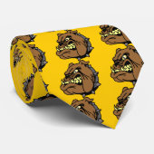 Engelse Bulldog Cartoon Stropdas (Opgerold)