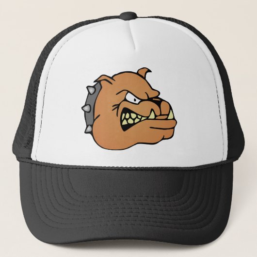 Engelse Bulldog Cartoon Trucker Pet (Voorkant)