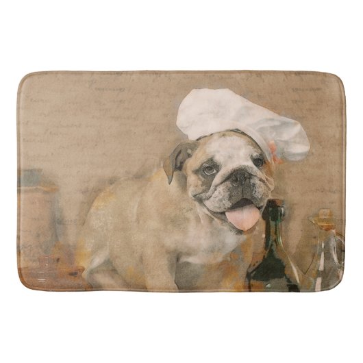 Engelse Bulldog Chef Kitchen of Badmat (Voorkant)