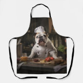 Engelse Bulldog Chef Schort (Voorkant)