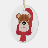 Engelse Bulldog Christmas Ornament (Rechts)