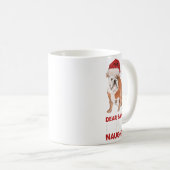 Engelse Bulldog Christmas Shirt Dear Santa Define Koffiemok (Voorkant rechts)