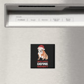 Engelse Bulldog Christmas Shirt Dear Santa Define Magneet (Insitu (Vaatwasser))