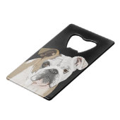 Engelse Bulldog Creditkaart Flessenopener (Voorkant Gekanteld)