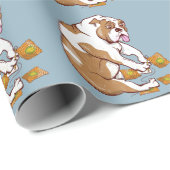 Engelse Bulldog Crochet Cadeaupapier (Rol Hoek)