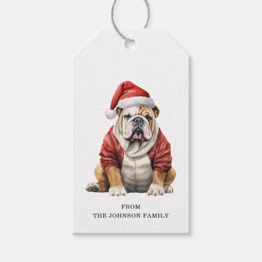 Engelse Bulldog Custom Gift Labels Cadeaulabel (Voorkant)