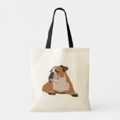 Engelse Bulldog Cute Dog Tote Bag (Achterkant)