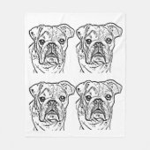 Engelse bulldog deken (Voorkant)
