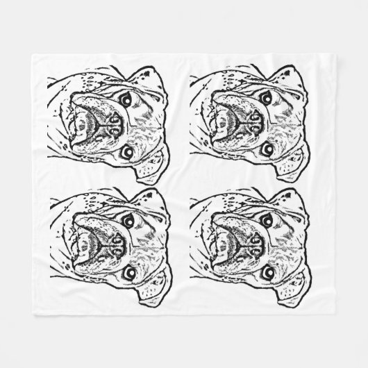 Engelse bulldog deken (Voorkant (Horizontaal))