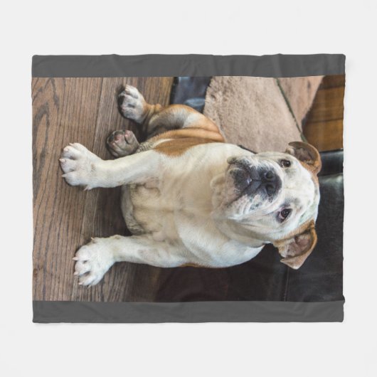 Engelse bulldog deken (Voorkant (Horizontaal))