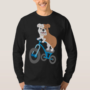 Engelse Bulldog Die Een Leuke Driewieler Hond T-shirt