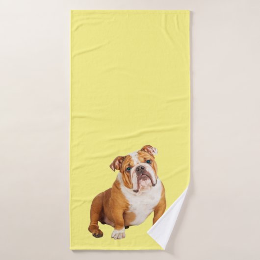 Engelse Bulldog Dog Badhanddoek (Badhanddoek)