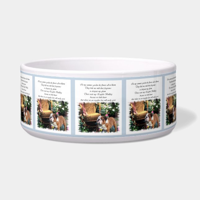 Engelse Bulldog Dog Bowl Voerbakje (Voorkant)