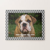Engelse Bulldog Dog Custom Jigzaag Puzzle Legpuzzel (Horizontaal)